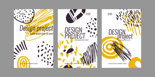 a set different elements in doodle style vector image