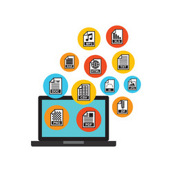 document format with electronic device vector image