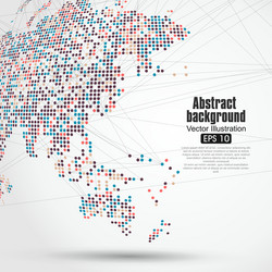 dots colorful three-dimensional map vector image