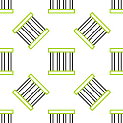 line prison window icon isolated seamless pattern vector image