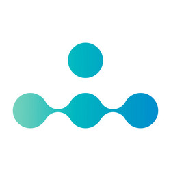 molecular dot connect pattern with metaball vector image