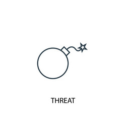 threat concept line icon simple element vector image
