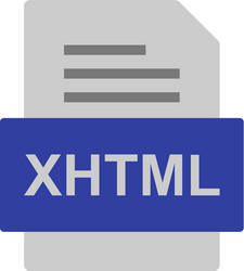 xhtml file document icon vector image