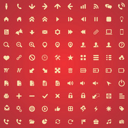 100 ui outline for web and mobile icons vector image
