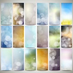 blurry backgrounds set with bokeh effect abstract vector image