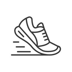 fast running shoes icon in line design vector image