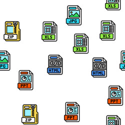 file format document seamless pattern vector image