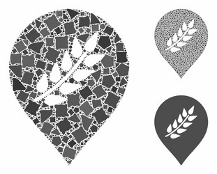 Plantation mark composition icon rough elements vector