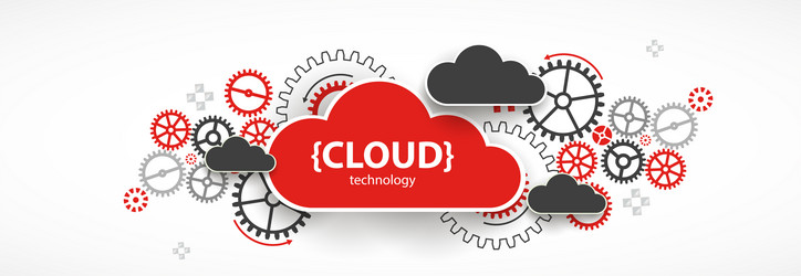 web cloud technology business abstract background vector image