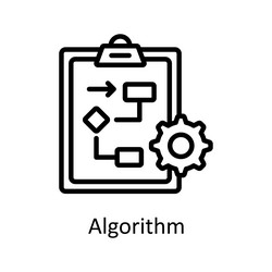 Algorithm outline icon design vector