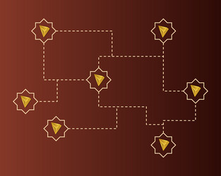cryptocurrency tron blockchain circuit technology vector image