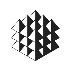 isometric pyramid stacked in a block vector image