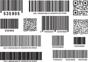 realistic bar code icon a modern simple flat vector