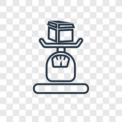 scale concept linear icon isolated on transparent vector image