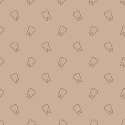 seamless pattern with the image of molars simple vector image