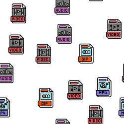 file format document seamless pattern vector image