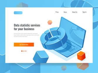 data statistic and analysis business concept vector image