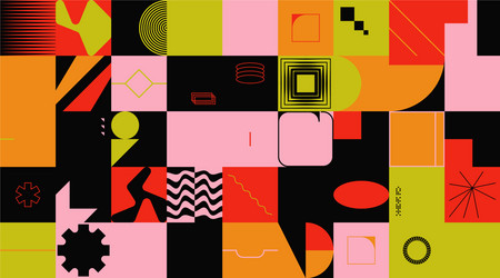 deconstructed abstract pattern design vector image