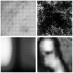 halftone pattern set dots dotted texture vector image
