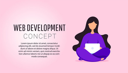 modern creative young programmer coding a new vector image