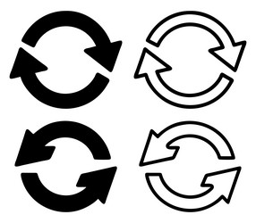 refresh icon set reload update vector image