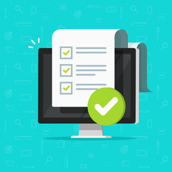 Task Completion Checklist Form vector image
