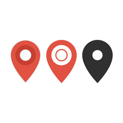 Pin map navigation icons set location vector