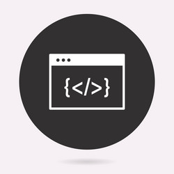 programming - icon isolated vector image