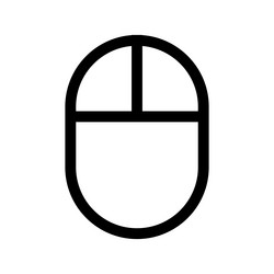 simple computer mouse icon or control vector image