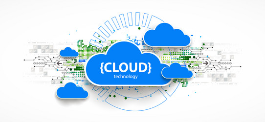 Web cloud technology business abstract background vector