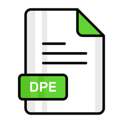 an amazing icon of dpe file editable design vector image
