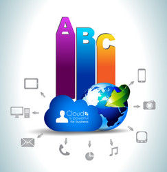 cloud computing concept background vector image