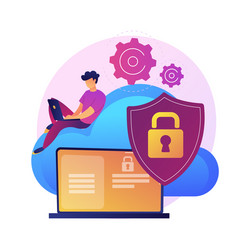 Cloud computing security abstract concept vector