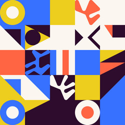 deconstructed abstract pattern design vector image