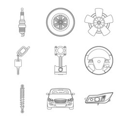 design of auto and part icon collection vector image