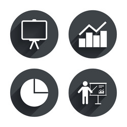 diagram graph pie chart presentation billboard vector image
