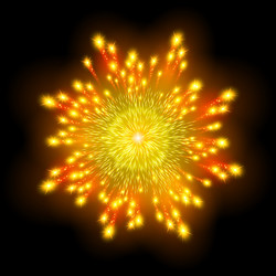 festive patterned firework bursting in various vector image