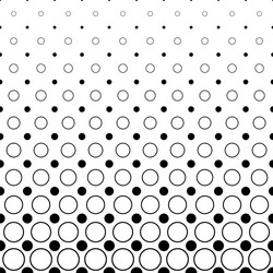 Monochrome circle pattern - abstract geometrical vector