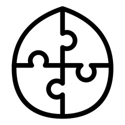 puzzle pieces forming a circular shape on white vector image
