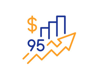 rise price line icon petrol excise duty sign vector