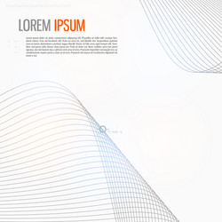 tech background with abstract wave line vector image