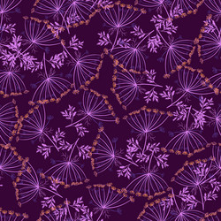 abstract botanic seamless pattern with random vector image