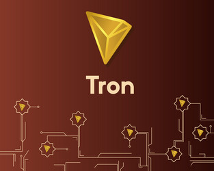 cryptocurrency tron blockchain circuit technology vector image