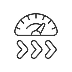 increase maximum speed icon in line design vector image
