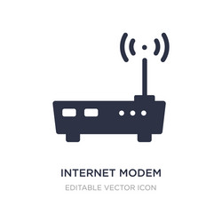 Internet modem icon on white background simple vector