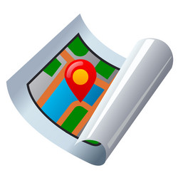 navigation map icon vector image