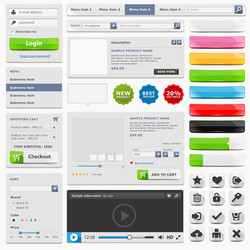 Website Icon Set - Modern UI Elements vector image