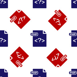 blue and red php file document download vector image