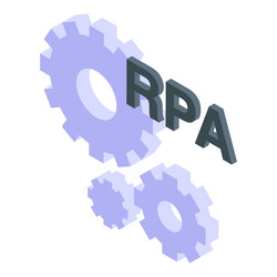 gears are symbolizing a robotic process automation vector image
