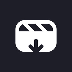 import video file white pixel perfect solid ui vector image
